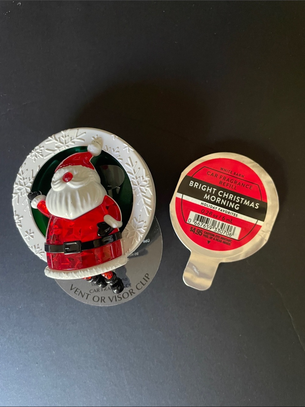 Bath & Bodyworks Bright Christmas Morning Santa Vent Clip - with scent